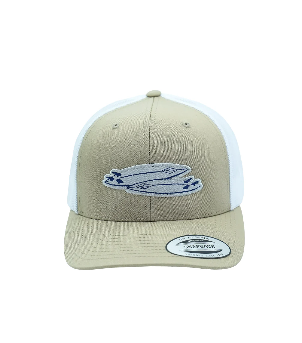 Gorra Styling Surf Patch - Camel y blanco